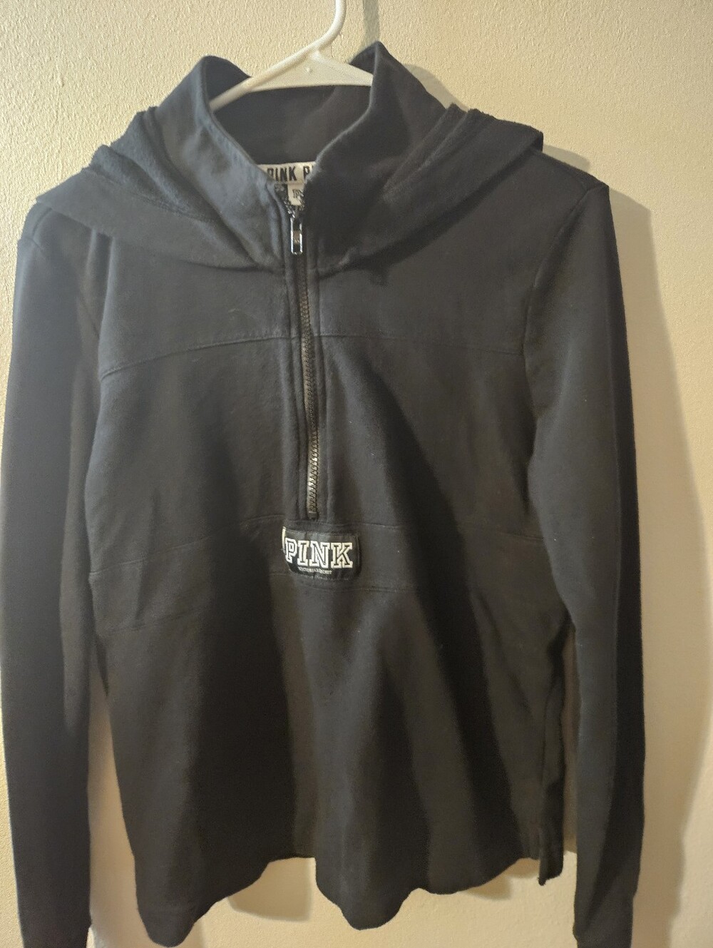 Pink Victoria Secret Womans Black Hoodie Size S